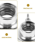 Close-up view of Two Pack Barbell Collar Clamps For Dumbbells And Fitness Gear, Screw Lock Design, No Tools Needed Tightening, Anti Slip Steel Weight Clips That Prevent Loosening And Keep Your Lifts Solid in silver finish.