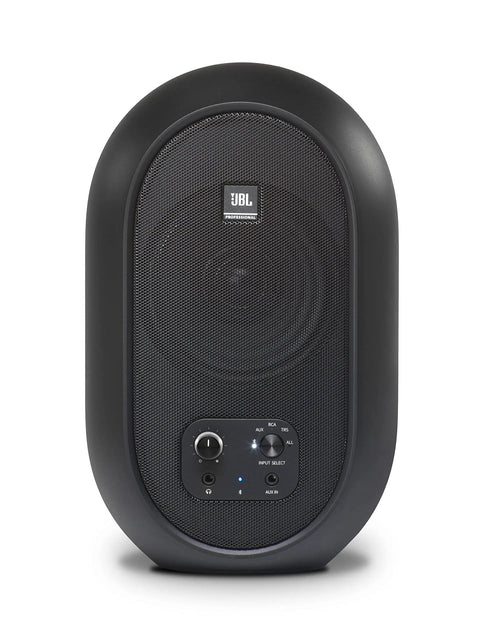 Front view of 104-BT Compact Desktop Studio Monitors With Bluetooth, Black Finish, Pair Of 4.5-Inch Reference Speakers For Home Studio