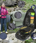 All In One Camping Kitchen Set With Stainless Steel Tongs Slotted Spatulas Spoons Chef Knife Shears Peeler Spice Bottles Chopping Board