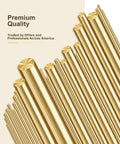 Brass Rod Set With 9 Diameters From 1mm To 8mm, 120mm Length, Polished Brass Round Bars For Knife Pins, DIY Crafting, Model Making