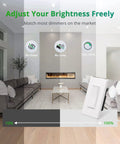 Living room with 24 Pack 6 Inch Recessed LED Lighting Kit With 5 Color Temperatures 2700K To 6000K Dimmable control switch.