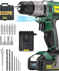 DIY Ready Home Tool Kit With Drill Driver, 21 Plus 1 Torque Settings displayed with accessories and charger