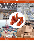 Beefy Heavy Duty Manual Trolley For I-Beam Hoist 4400 LBS Capacity in warehouse, garage, dock, and factory settings