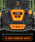 Top view of 2-In-1 Electric Dethatcher And Scarifier With 15-Inch Clearing Path, 13-Amp Motor, 3300 RPM, 24 Steel Tines