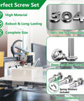 Top Shelf Stainless Steel Screw And Bolt Assortment Kit With Badass Hex Button Head Fasteners For M2 To M4 Hardware Builds features 100% 304 stainless steel screws.