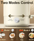 Close-up of Grab And Go Portable Travel Kettle 600ml With Foldable Handle Electric Kettle Food Grade Stainless Steel showing dual modes.