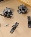 Double Roller Catch Cabinet Latches 16 Set With Soft Cushioned High Grade Material Reliable Spring Lock components on table