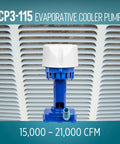 Built Tough 1/30 HP Evaporative Cooler Pump Delivers Smooth 563 GPH Flow For Swamp Cooling With A Fan Cooled Motor And Thermal Protection For No Sweat Everyday Use
