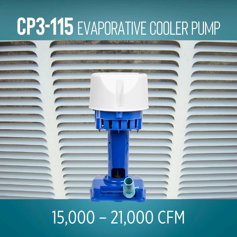 Built Tough 1/30 HP Evaporative Cooler Pump Delivers Smooth 563 GPH Flow For Swamp Cooling With A Fan Cooled Motor And Thermal Protection For No Sweat Everyday Use