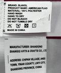 Outdoor 3x5 US Flag Built Tough For Windy Weather Anti Tear Heavy Duty Polyester care label with washing instructions