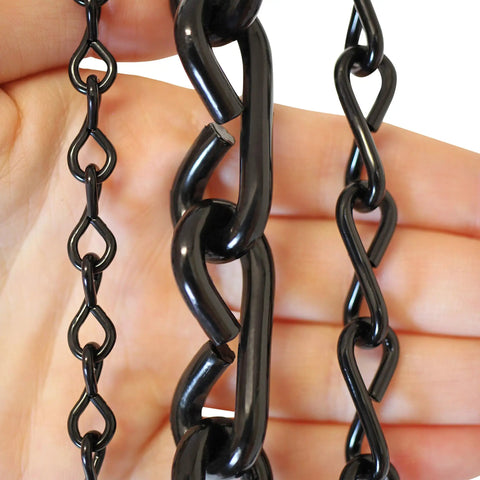 Solid Steel Pendant Chain, 10 Gauge, 164-Foot Reel, Polished Nickel Finish shown in hand