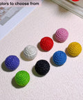 8 colorful jute rope cabinet knobs displayed. 6 Pack Jute Rope Cabinet Knobs Set 1.26 Inch Round Wood Knobs For Kitchen Cabinets Dressers And Drawers.