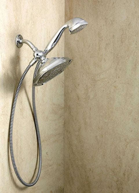 Refresh 9 Inch Rain Shower Head With 7 Function Handheld Sprayer In Chrome for Full Coverage Shower Experience in bathroom