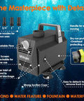 Beefy Submersible Water Pump 600GPH 35W With Flow Control For Ponds Hydroponics Aquariums Fountains Waterfalls Outdoor Water Features 10ft Power Cable For Indoor And Outdoor Use, showing multiple nozzle sizes and adjustable flow design.