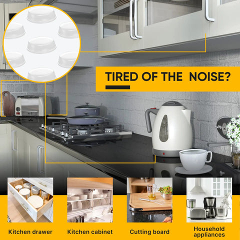 Kitchen with a focus on Clear Self Adhesive Cabinet Bumpers Pack Of 256 One Half Inch Rubber Pads For Drawers And Cupboards