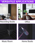 Bass Traps 12 Pack Dope 4x4x12 Inches Dense Foam Corner Panels For Acoustic Treatment in studios, office, music room