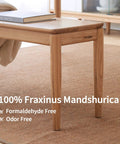 Rock Solid Fraxinus Manchurian Ash Wood Bench With Thickened Apron And Smooth Rounded Edges For Entryway Foyer Or Dining Room And Badass Heavy Duty Hallway Stool Built Tough For Everyday Chill with visible book on top.