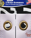 Close-up of reinforced brass grommets on 250th Anniversary USA Flag 3x5 Heavy Duty Banner With Double Sided Printing Three Layer Lamination