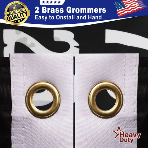 Close-up of reinforced brass grommets on 250th Anniversary USA Flag 3x5 Heavy Duty Banner With Double Sided Printing Three Layer Lamination