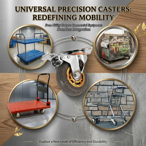 Heavy Duty Rock Solid Rubber Caster Wheels Set Of 4 For Home Furniture And Storage Carts 600 Lbs Max Capacity close-up on wheel detail.