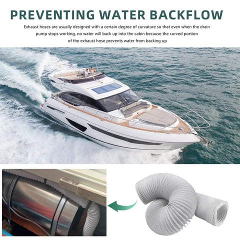 Boat and 3 Inch Marine Blower Hose Replacement Kit for Boat Vent Bilge Blower Exhaust Fan 10 Feet Long Two Pieces Flexible Duct Hose
