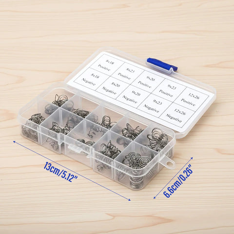 Dope 50 Pack Battery Spring Replacement Set For AA And AAA Coils in plastic case with compartments for assorted sizes