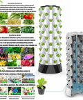 Six Story Indoor And Outdoor Hydroponics Tower Set A User Friendly Vertical Garden Kit for growing various plants without soil