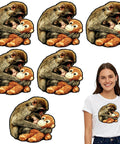 Monkey And Mother Animal Lover DTF Transfers Set 6 Pack, 7x7 inch vinyl decals on T-shirt and sheet
