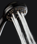 High Pressure Handheld Shower Head With 6 Settings Extra Long 6 Foot Hose And Bracket Anti Clog Nozzles Oil Rubbed Bronze Finish