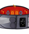 67 Inch Cordless Heating Pad For Back Pain Relief With 3 Heat Levels And 5 Vibration Intensities, displayed with digital panel and straps.
