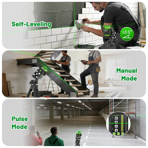 360 Degree Self Leveling Laser Level For Outdoor Projects with auto tracking motorized base and remote control use