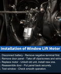 Front Left Power Window Motor For Nissan Maxima Sedan 2002 2004 2005 2006 2007 2008 3.5L Driver Side Window Regulator Motor Replacement Fits Right In Part Number 807317Y000 installed in door panel
