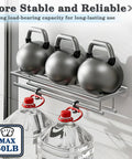 Double Bar Towel Rack For Bathroom Wall Mount 304 Stainless Steel Brushed Nickel Finish holding kettlebells and jugs
