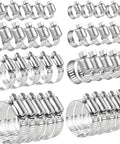 Stainless steel worm-gear hose clamps set, 40 pcs, adjustable 8–44 mm, assorted sizes