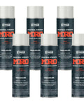 High Solids Industrial Spray Paint Flat White 16 Oz Aerosol Enamel Pack Of 6 for equipment and workshop surfaces