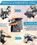Solid Premium Heavy Duty 71 X 2 Inch Belt Sander And Disc Grinder With Variable Speed for vertical and horizontal usage.