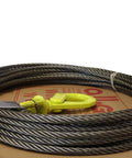 Three Eighths Inch By Seventy Five Foot Fiber Core Winch Cable With Self Locking Swivel Hook Built For Heavy Duty Tow And Recovery