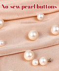 150-piece pearl rivet stud set with posts for clothing and accessories on peach satin background