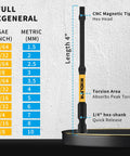 23 Piece 4 Inch Extra Long Hex Head Allen Wrench Drill Bit Set with Magnetic Bit Holder and CNC Magnetic Tips diagram