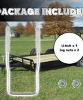 U-Bolt Spare Tire Carrier Holder Bracket For Trailer Side Mount Fits 4 Or 5 Lug Wheels Up To 15 Inch Tires included package
