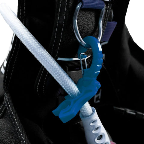 Double Hose Holder Clip For Scuba Diving Keeps Two Low And High Pressure Hoses Secure And Tangle Free Quick Snap On Design