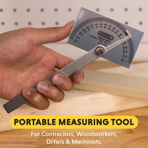 Angle Protractor 17 Stainless Steel Square Head with 6 Inch Adjustable Arm for Bevel Setting and Angle Transfer Handy Pro Grade Measuring Tool for Carpenters Woodworkers DIY Hobbyists and Classroom Projects
