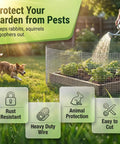 Garden with 16 Inches Wide By 20 Feet Long Hardware Cloth Heavy Duty One Quarter Inch Mesh protecting plants from pests.