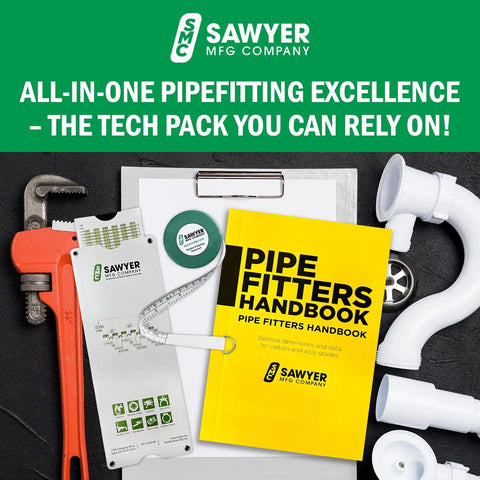 Pro Grade Pipefitter Bundle With Handy Pipefitter Handbook Compact Pipe Tape And Slide Rule Tool For Precise Measurements