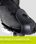Close-up of toe clips for bike pedals with wide opening for easy on off comfort and convenience durable foot straps for mountain bikes
