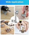 Top Shelf 304 Stainless Steel Wood Screws Assortment Kit With Phillips Flat Heads And Self Tapping Design Made For Fixin Up Patios Or Garages Comes Rigged With 550 Pieces Sizes 4 Through 12, showing application in various projects.