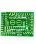 Hands On SMD Practice Kit For Soldering Skills And SMT Projects with green circuit board and 77 patch circuits