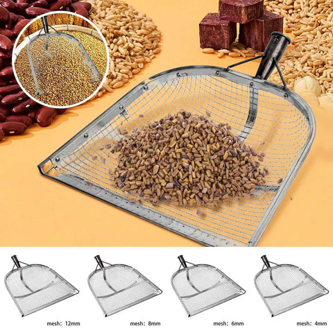 Heavy Duty Stainless Steel Sieve Shovel With Built In Filter Screen For Soil And Grains No Fuss All In One Multipurpose Dustpan Sifter