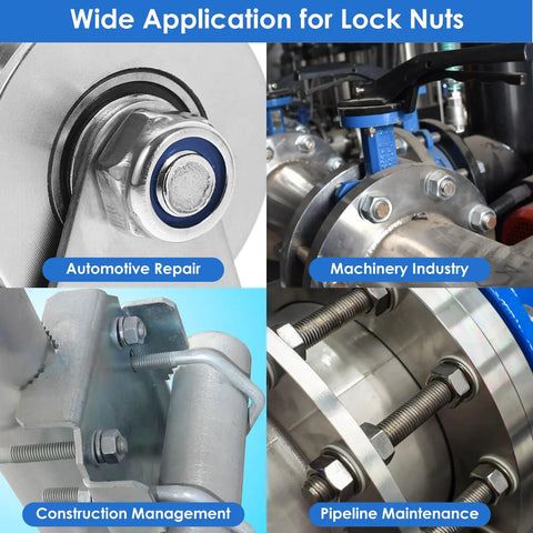 Kickstart Your Next Build With This Top Shelf 150 Piece Lock Nuts Assortment Kit Featuring Heavy Duty 304 Stainless Steel Nylon Insert Self Clinching Hex Nut Set For Smooth Diy And Home Repairs in automotive and machinery applications.
