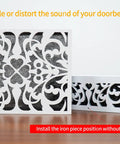 Large White Doorbell Chime Cover Box For Wall Mount, Decorative Wood Piano Paint Design, front and side view